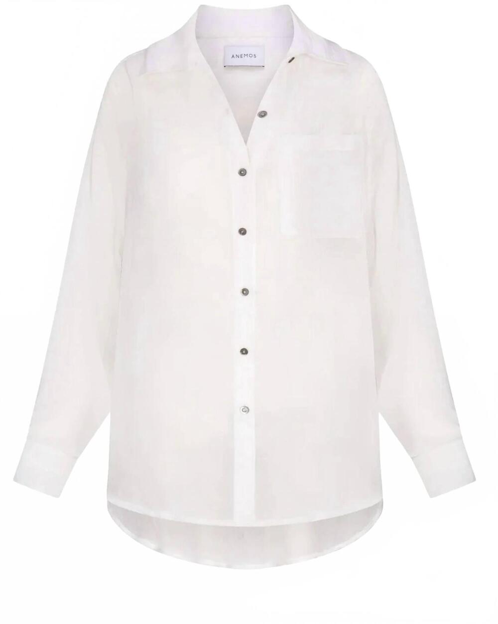 NEW ANEMOS women's pool cover-up shirt in white